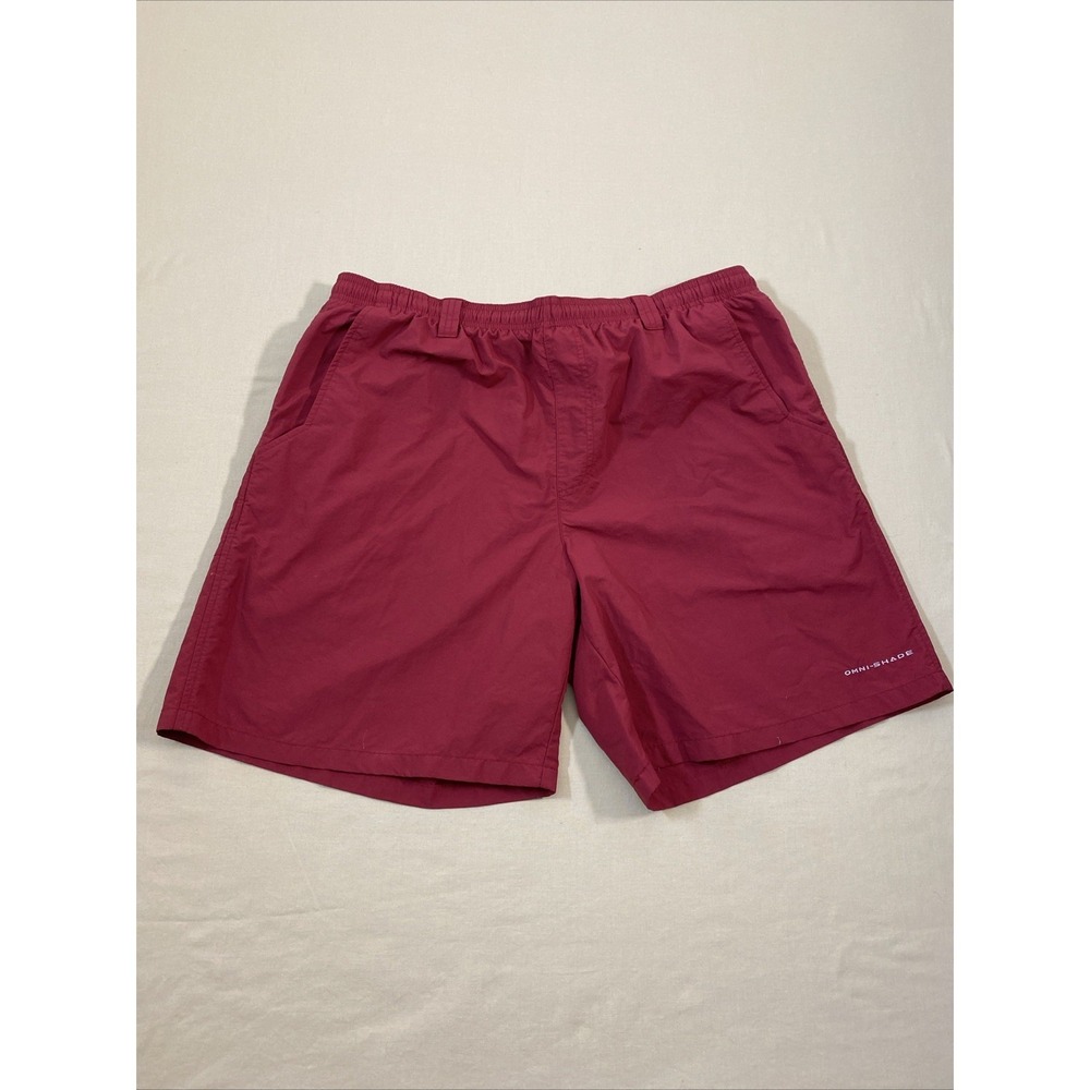 Columbia Men's Large PFG Omni-Shield Red Board Shorts Swim Trunks Fishing